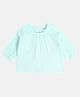 MINI KLUB Cotton Full Puffed Sleeves Solid Top - Mint Green