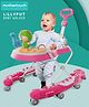 Mothertouch Lillyput Musical  Walker  with Adjustable Parent & Push Handle | 360° Wheel & Feeding Tray - Pink