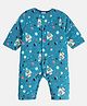 MINI KLUB Cotton Full Sleeves Space Theme Printed Romper - Blue