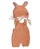 MOMISY Baby Romper with Rabbit Ear Cap, Photography Prop Costume, Orange