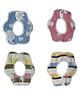 MOMISY O Multi MOMISY Pure Cotton Printed Baby Feeding Bibs, Set of 4, Assorted Colours