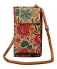 MOMISY Mobile Bag, Cellphone Sling Bag, Card Holder Wallet, Crossbody Bag, PU Leather, for Girls (Hibiscus)