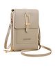 MOMISY Mobile Bag Cellphone Sling Card Holder Wallet Handbag, Transparent Screen, Crossbody Multi-function Shoulder Bag for Girls-Belt (Grey)