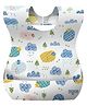 MOMISY Disposable Baby Bibs, 20 Pack Soft Travel Bibs for Feeding Infant Babies, Use and Throw Bibs, Toddler Drool Burp Apron, 3 Layer Absorbent Yet Waterproof Bib with 3D Crumb Catcher