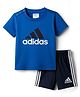ADIDAS KIDS Cotton Knit Half Sleeves T-Shirt & Shorts Set With Logo Print - Blue & Navy