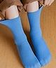 Akinos Kids Cotton Fleece Solid Socks - Blue