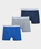 Mi Arcus Cotton Pack of 3 Solid Briefs - Grey & Blue