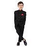 Earth Conscious Full Sleeves Solid Jodhpuri Blazer & Pant Set - Black