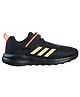 Adidas Kids Velcro  Closure Sports Shoes with Tape Detailing - Black & Yellow