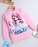 NAVKIYA G Fleece Full Sleeves Doll & Unicorn Printed Sweatshirt Dress - Pink