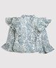 Tiny Girl Full Bell Sleeves Frill Detailed Leaves Printed Shirt - Blue