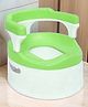 Ehomekart Potty Training Chair for Boys and Girls, Handles & Splash Guard Comfortable Seat for Toddler Easy to Clean Potty Seat for Toddlers and Babies Toilet Training - Green
