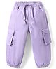 Babyhug Twill Woven Full Length Solid Joggers - Lilac