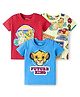 Babyhug Disney Single Jersey Knit Half Sleeves T-Shirts With Simba Graphics Pack of 3 - Blue Red & Light Green