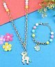 Asthetika Unicorn Designed Necklace & Bracelet Set - Blue