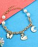 Asthetika Swan & Butterfly Designed Bracelet - White