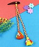 Asthetika Unicorn & Rainbow Designed Boho Style Braided Hair Clip - Orange & Yellow