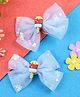 Asthetika Set Of 2 Ice Cream Embellished Bow Designed Hair Clips - Blue