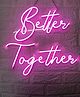 The Eurotex Better Together Large Neon Sign for Wall Decor,with Dimmer Switch,Wedding Decoration