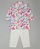 Saka Designs By Sapna Full Sleeves Floral Printed Kurta Pyjama - Pink