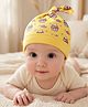 Babyhug 100% Cotton Cap with Cupcake Print - Yellow