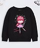 Trampoline Fleece Full Sleeves Princess Of Everything Text Printed Sweatshirt - Black