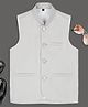 KIDS ISLAND Sleeveless Solid Nehru Jacket - Grey