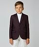 KIDS ISLAND Full Sleeves Solid Blazer - Wine