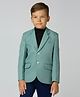 KIDS ISLAND Full Sleeves Solid Blazer - Sea Green