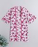 The Magic Wand Three Fourth Sleeves Butterfly Printed Shrug - Pink