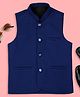 KIDS ISLAND Sleeveless Nehru Jacket - Royal Blue
