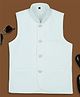 KIDS ISLAND Sleeveless Nehru Jacket - White