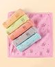 Simply Terry Knit Animal Printed Wash Cloths Pack of 6 - Multicolor