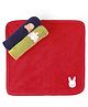 Simply Terry Knit Animal Embroidered Wash Cloths Pack of 3 - Red Olive Green & Navy Blue