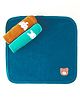 Simply Terry Knit Animal Embroidered Wash Cloths Pack of 3 - Brown Sea Green & Blue