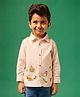 Somersault Full Sleeves Santa Clause Printed Shirt - Pink