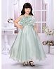Tiny Kingdom Sleeveless Ruffle Detailed Gown - Green