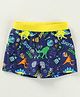 Mark & Mia Swimming Trunks with Dino Print - Navy Blue