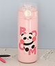 Yellow Bee Stainless Steel Panda-Themed Flask with BOOM Design with Lockable Lid Pink -  500 ml