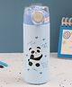 Yellow Bee Stainless Steel Panda-Themed Water Flask with Butterfly and Heart Design with Lockable Lid Blue -  500 ml