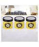 Sanjeev Kapoor Steel 3 Pcs High Gloss Enamel Round Canister Set with 500ml Lid Pack of 3- Yellow