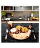 Sanjeev Kapoor Stainless Steel Rajbhog Thali Dinner Set of 8 Pcs- 1 Thali,2 Veg Bowl,1 Dessert Bowl,1 Glass,1 Spoon,1 Fork,Bowl -Rose Gold