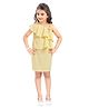 Lei-Chie Sleeveless Floral Applique Detailed Top With Skirt Set - Yellow
