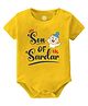 Baby Buzz 100% Cotton Half Sleeves Son Of Sardar Text Printed Onesie - Yellow