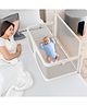 Lifelong Cuppy 2 in 1 Bed Rail for Safety with Side Partition Portable & Height Adjustable Bed Rail & Fence Crib Cot Safety Guardrail Ideal for All Bed Sizes - White