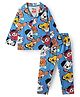 Babyhug Disney Single Jersey Knit Full Sleeves Co-Ord Night Suit With Disney Characters Print - Blue