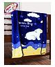 MOM CARE Fleece Winter Blanket For Newborn Baby Super Soft Warm Fluffy Infant Blanket Cozy Single Layered - Dark Blue