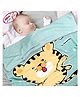 MOM CARE Fleece Winter Blanket For Newborn Baby Super Soft Warm Fluffy Infant Blanket Cozy Single Layered - Green