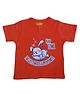 Totle Cotton Half Sleeves Rabbit Printed Tee - Orange