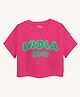Guugly Wuugly Super Soft Combed Compact Cotton Knit Half Sleeves India 1947 Text Printed Skin Friendly Crop Top - Pink